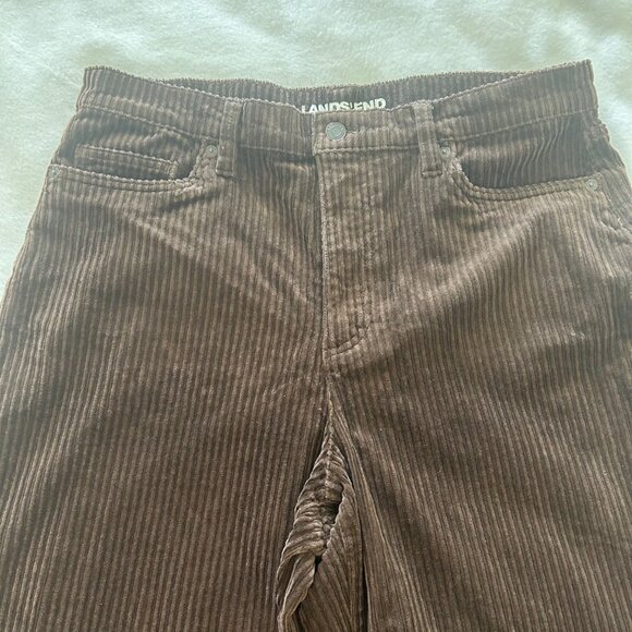 Lands End Corduroy Baggy Pants Womens Wide Leg Hamilton Baggie Y2k 2000s SZ14 - Picture 3 of 13